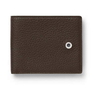 Dark Brown Graf von Faber-Castell Cashmere Leather Credit Card Case Holder - 1