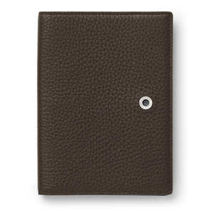 Dark Brown Graf von Faber-Castell Cashmere Leather Passport Holder Cover - 1