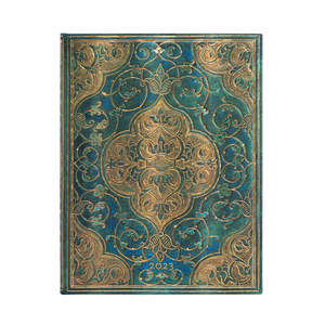 Paperblanks Turquoise Chronicles 2023 Diary Ultra Turquoise Chronicles Horizontal Week-to-View - 1