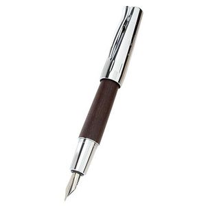 Faber-Castell Emotion Fountain Pen Pearwood Dark Brown Fine Nib - 4