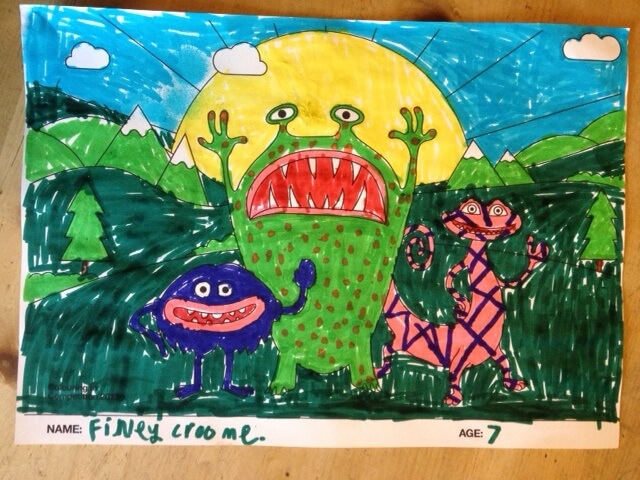 Finley Croome – Age 7 – Colouring Competition Entry