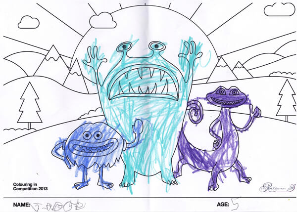 Jacob Procter – Age 5 – Colouring-in Competition Entry