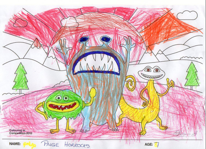 Paige Horrocks – Age 7 – Colouring Competition Entry