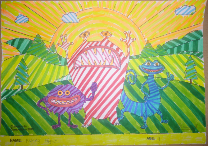 Ashley Knight – Age 9 – Colouring Competition Entry