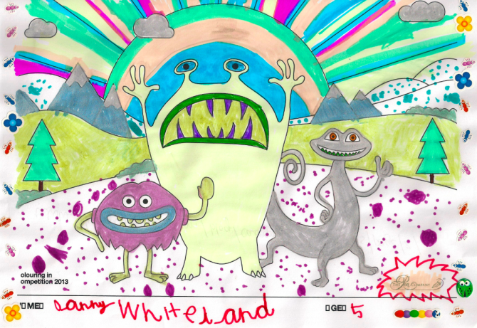 Danny Whiteland – Age 5 – Colouring Competition Entry
