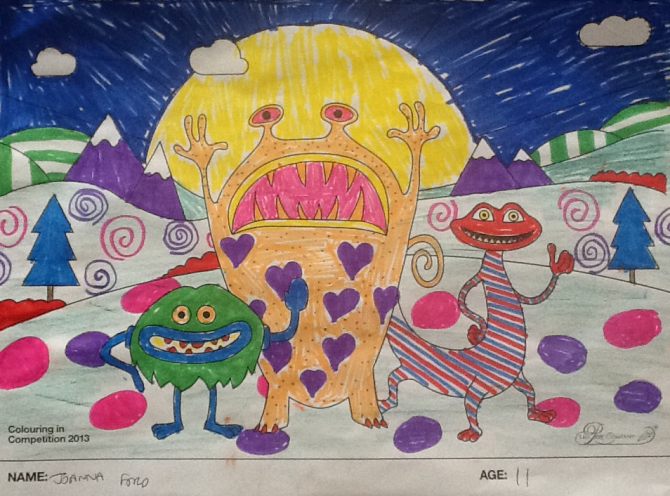 Joanna Ford – Age 11 – Colouring Competition Entry