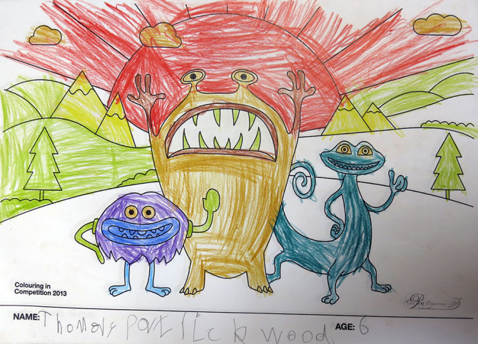 Thomas Portrickwood – Age 6 – Colouring Competition Entry