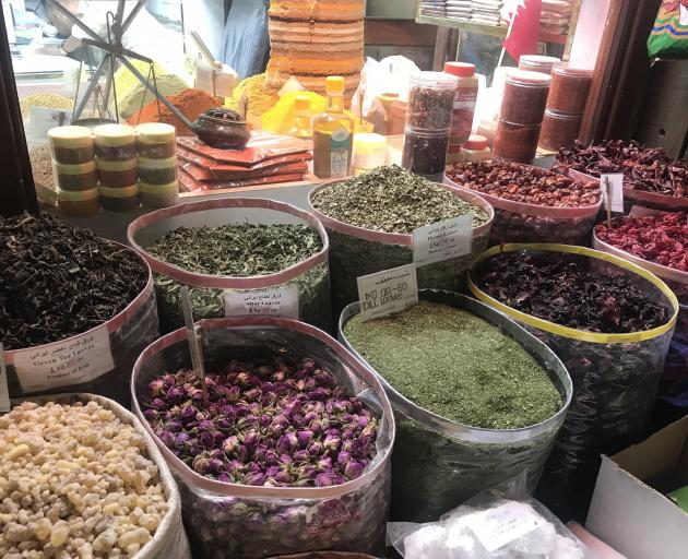 Herbs and spices in Souq Al Waqif.