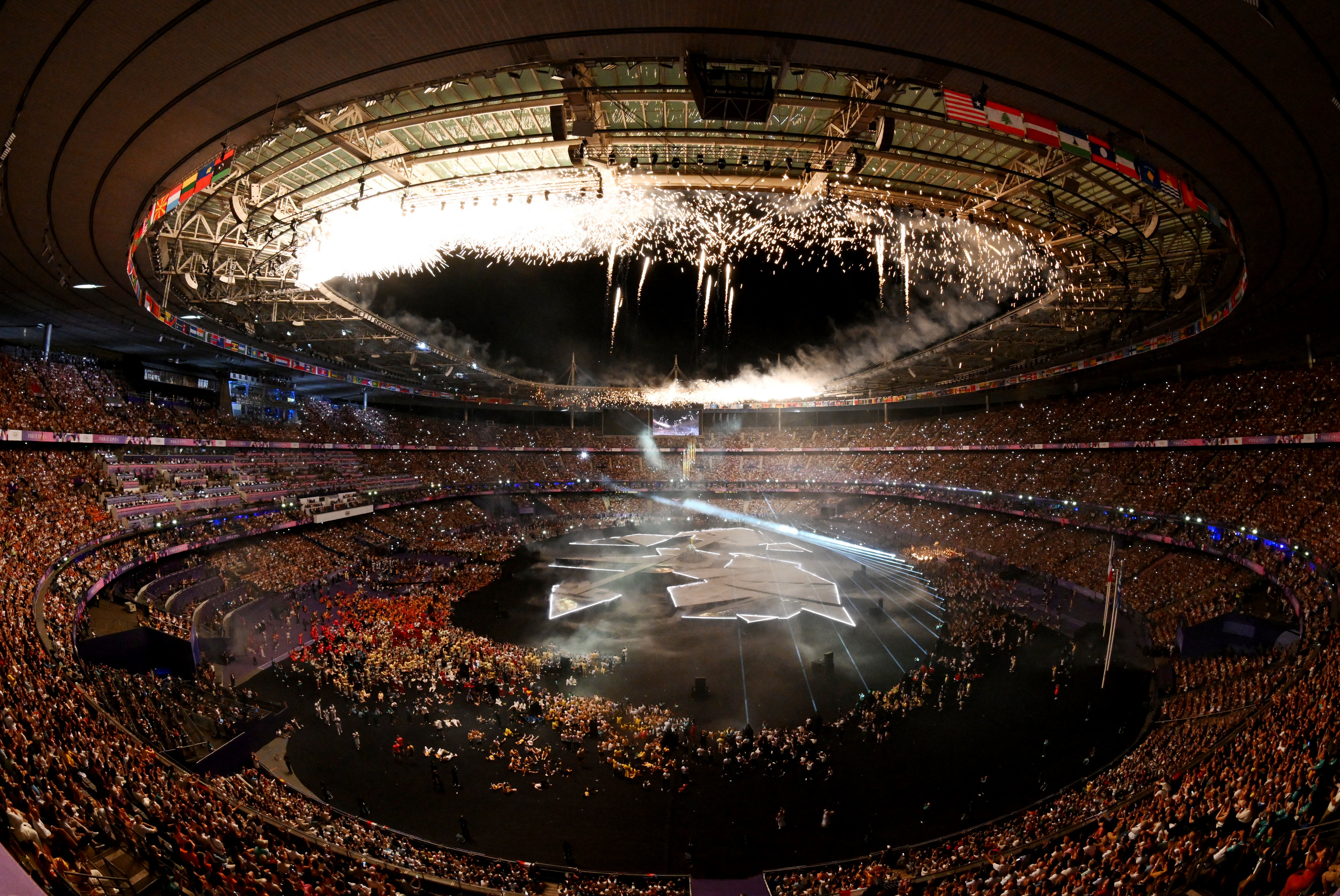 The closing ceremony at Stade de France. Photo: Reuters