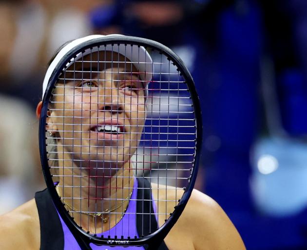Jessica Pegula celebrates making her first US Open semi-final. Photo: Reuters