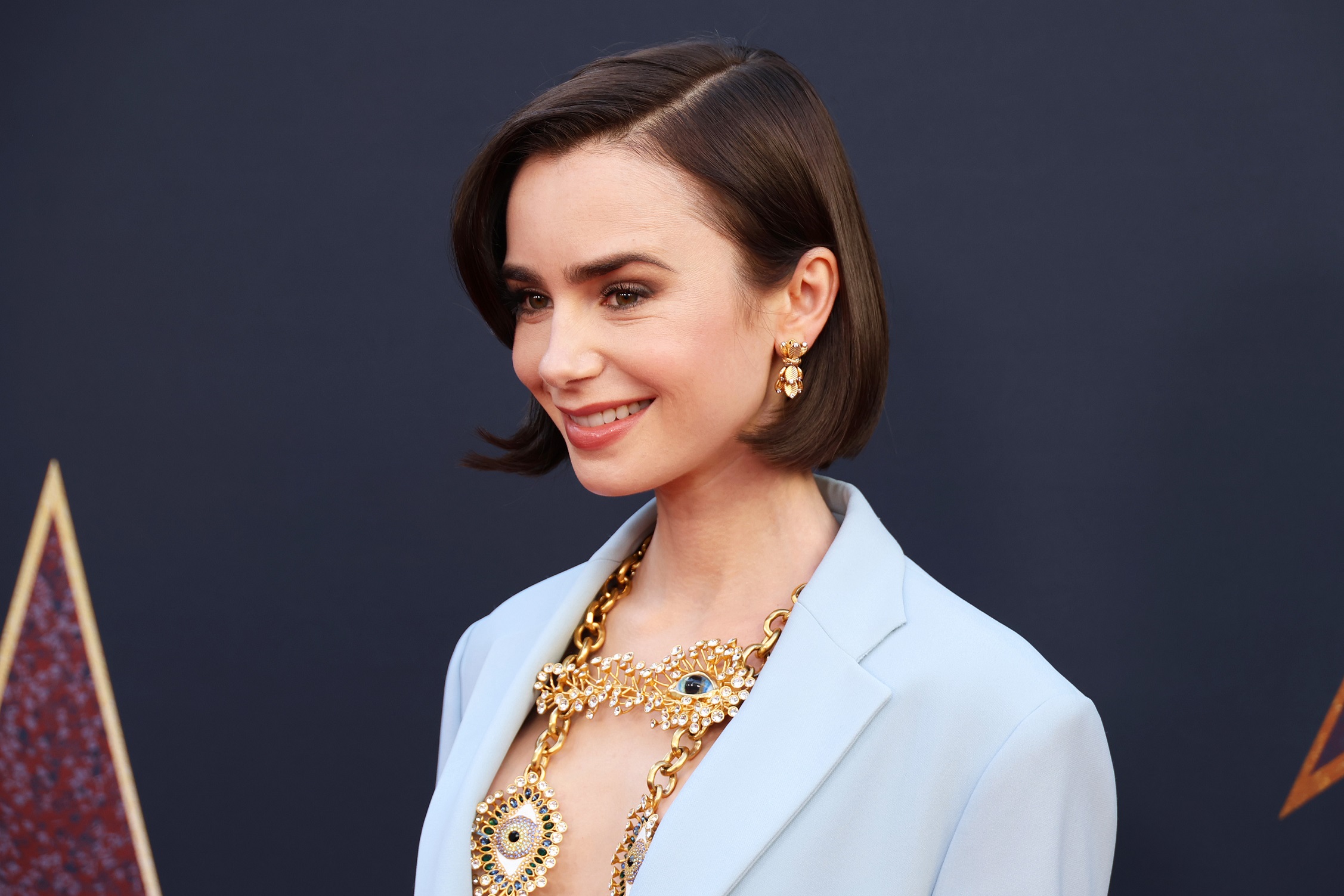 Lily Collins at the premiere of MaXXXine in Hollywood. Photos: Getty Images