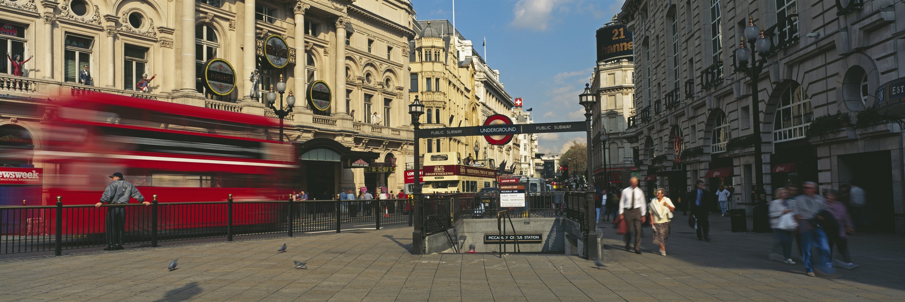 Piccadilly Circus Underground station entrance, London. PHOTO: GETTY IMAGES