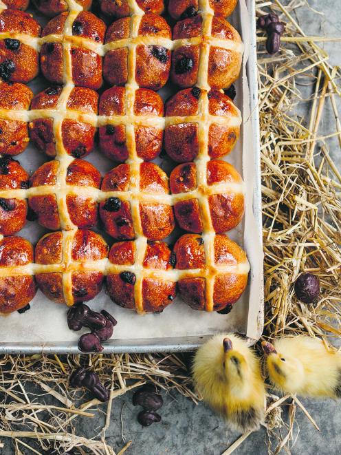 Chocolate Easter buns. Photo: Emma Willetts Chocolate Easter buns. Photo: Emma Willetts