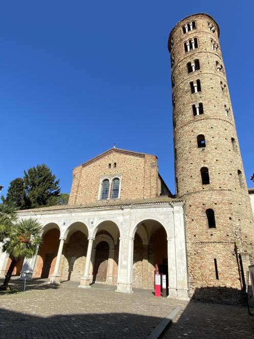 The exterior of Basilica di Sant'Apollinare Nuovo.