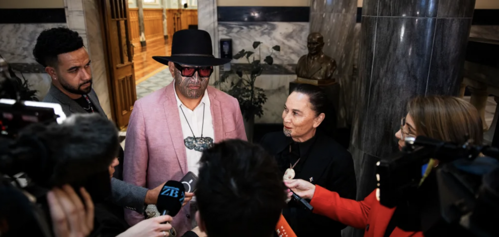 Te Pāti Māori co-leaders Rawiri Waititi and Debbie Ngarewa-Packer. Photo: RNZ